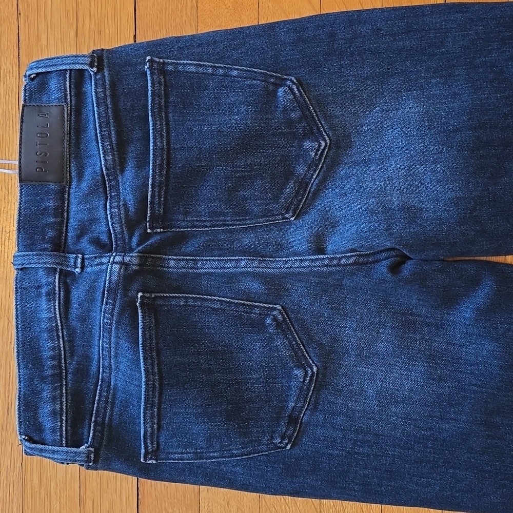 NWT, Pistola, Teagan-Spree, Dark Denim High Rise Front Slit Jeans, Women's 27 - Picture 11 of 16